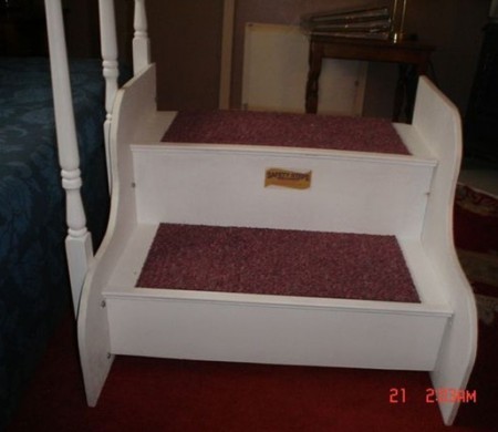 White Safety Steps - ONE HANDRAIL £62.50